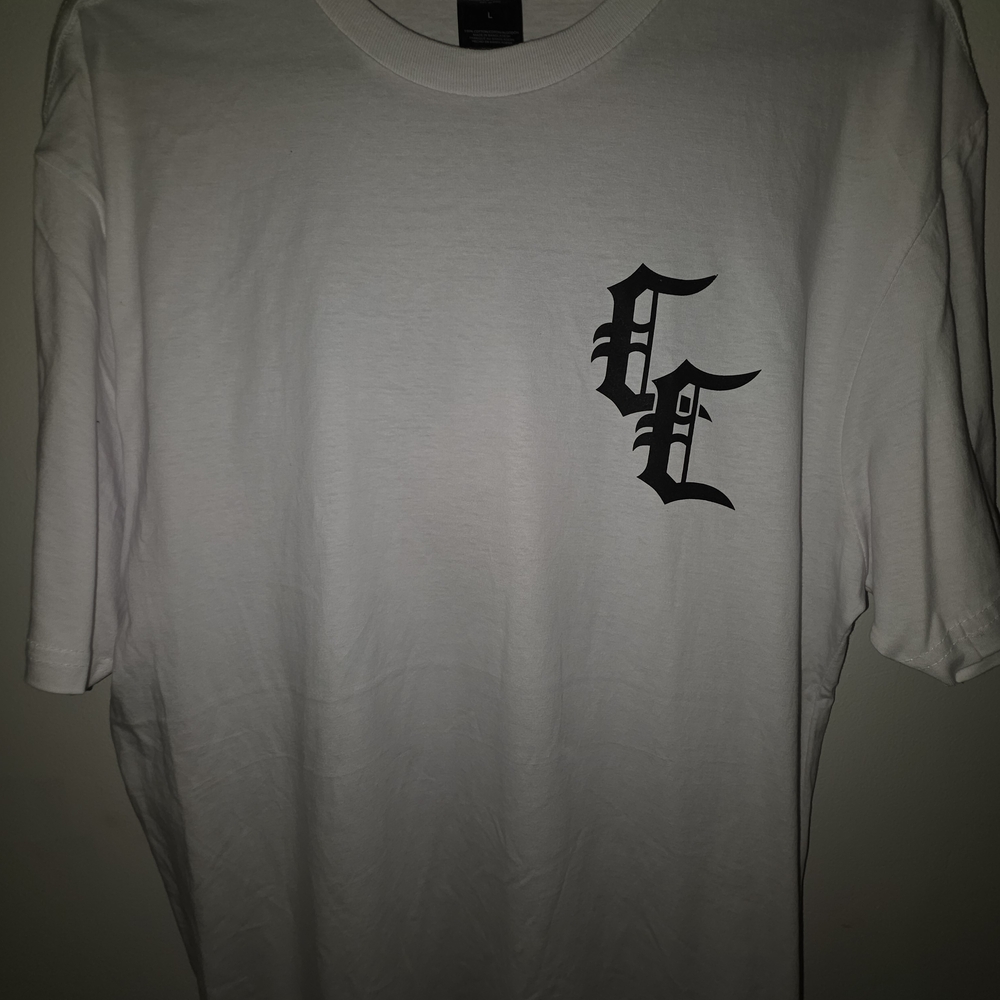 Crooks & Castles White Tee with Black Logo